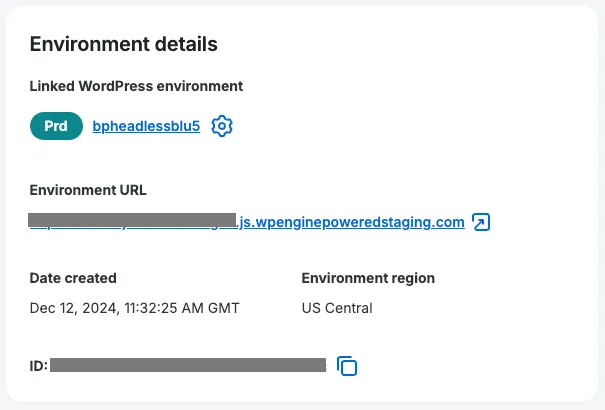 Links to the frontend site and WordPress portal page